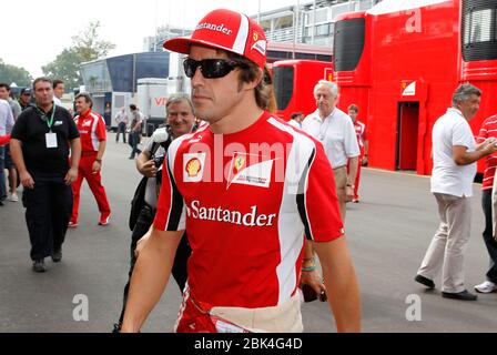 Monza, Italien. September 2011. Monza, Italien - 11. September 2011: FIA Formel 1 Weltmeisterschaft mit Fernando Alonso (Scuderia Ferrari) - weltweit verwendet Quelle: dpa/Alamy Live News Stockfoto