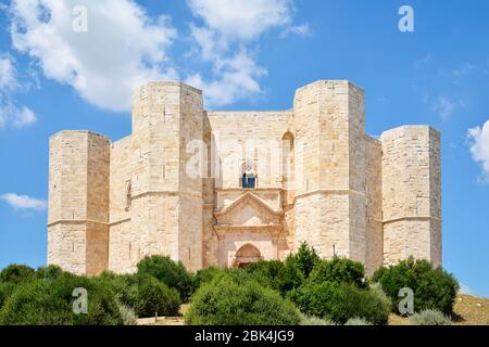 Panoramablick auf Castel del Monte, Apulien. Italien. Stockfoto