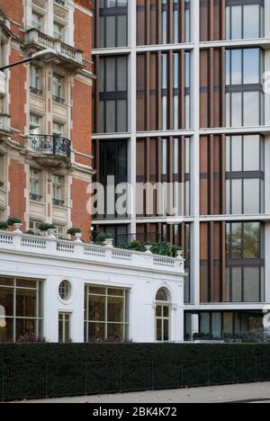 Moderne Apartments Luxuswohnanlage im Bau One Hyde Park, Knightsbridge, London, SW1X 7LJ von RSHP Richard Rogers Graham Stirk Stockfoto