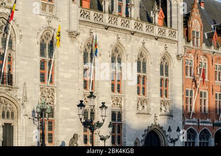 Der Provinciaal Hof oder Provinzgericht auf dem Grote Markt in Brügge Stockfoto