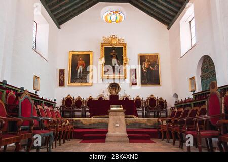 Salón de los Diputados in der Casa de la Libertad in Sucre, Bolivien Stockfoto