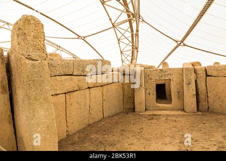 Mnajdra prähistorischen Tempel, Qrendi, Malta Stockfoto