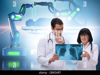 Die beiden Ärzte in der Telemedizin Konzept Stockfoto