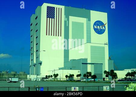 Cape Canaveral, Florida, USA - 17. Februar 2019 - die Ansicht des Hauptgebäudes der National Aeronautics and Space Administration (NASA) Stockfoto