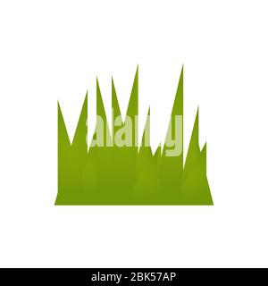 Gras auf weißem Hintergrund, Design-Element, isolierte Vektor-Illustration Stock Vektor