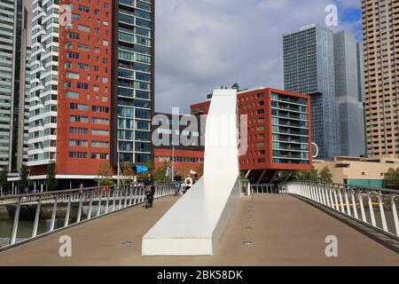 Rijnhaven Brücke, Vestdijk 14-16 Bezirk, Rotterdam, Niederlande, Europa Stockfoto