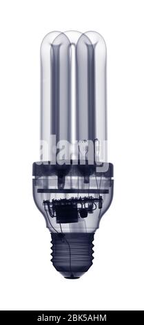 Energiesparendes Licht Lampe X-ray. Stockfoto