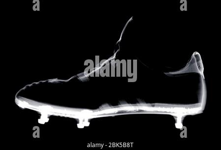 Fußballschuh, X-ray. Stockfoto