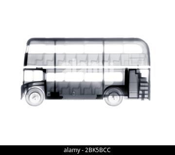 Spielzeug Doppeldecker Bus, X-ray. Stockfoto