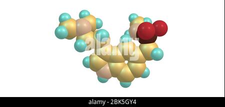 Sumatriptan ist ein Medikament zur Behandlung von Migräne und Cluster-Kopfschmerzen. 3d-Darstellung Stockfoto