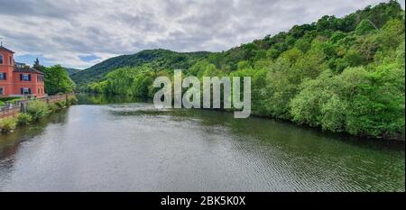 Grüne Stadt Bad Kreuznach in Rheinland-Pfalz Deutschland im Frühling. Einige Orte Stockfoto