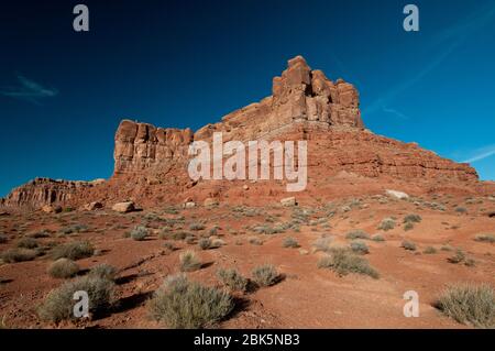 Einstellung Hen Butte im Valley of the Gods, Utah Stockfoto