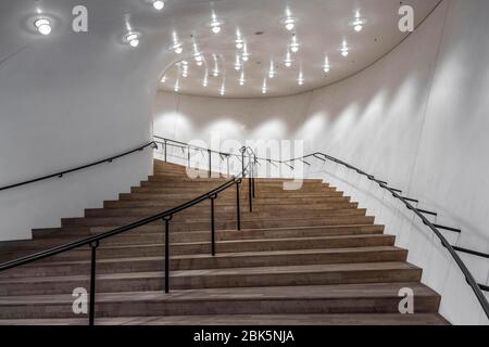 Treppe in der Hamburger Elbe Philharmonie, Hamburg Deutschland Stockfoto