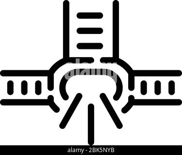 Symbol für Metallstrahlschweißen, Umriss Stock Vektor