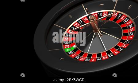 Elegantes Roulette-Rad Stockfoto