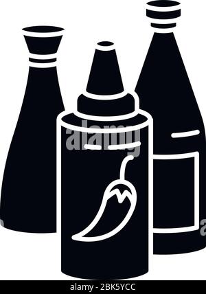 Symbol für schwarze Glyphen Stock Vektor