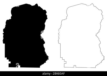 White County, Georgia (US County, United States of America, USA, US, US) Karte Vektor Illustration, Skizze Skizze White map Stock Vektor