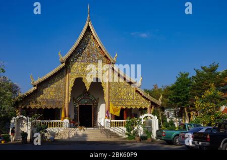 Chiang Mai, Thailand - 7. Januar 2013: Wat Chiang man ist ein buddhistischer Tempel in der Altstadt von Chiang Mai. Stockfoto