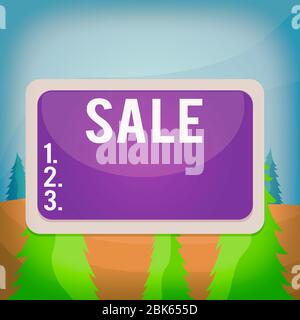 Word Writing Text Sale. Business Foto präsentiert Veranstaltung von Putting Produkte auf hohen Rabatt Great price Black Friday Board Rechteck weißen Rahmen empt Stockfoto
