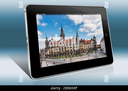 Blick auf das Königspalast Dresden, Dresden, Sachsen, Deutschland, Europa Stockfoto