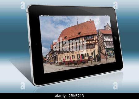 Rathaus von Stolberg/Harz, Gemeinde Suedharz, Mansfeld-Suedharz, Sachsen-Anhalt, Deutschland, Europa Stockfoto