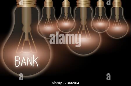 Konzeptionelle Handschreiben, die Bank zeigt. Konzept bedeutet Eine Organisation, in der zeigen und Unternehmen Geld investieren können Stockfoto
