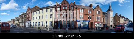 Panoramabild der Bank of Scotland, High Street, Dunbar Stockfoto