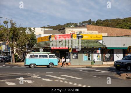 VW Camper kombi van in Sydney, NSW, Australien klassischen berühmten Transport-Fahrzeug Stockfoto