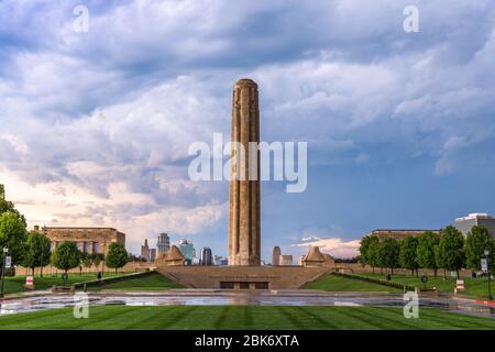 KANSAS CITY, Missouri - 28. AUGUST 2018: Das National World War I Museum und Gedenkstätte in Kansas City. Stockfoto