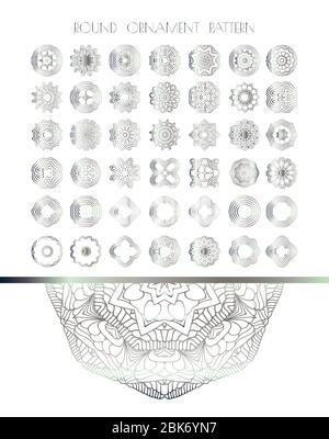 Einladungskarte mit Spitze Silber Ornament. Luxus ornamental Muster Vorlage für Design Stock Vektor