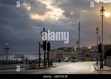 Die Straßen von Brighton während der Sperre für Covid-19 Stockfoto