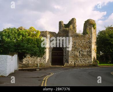 Torhaus des alten Bischofs, Llandaff, South Glamorgan, Wales. Stockfoto