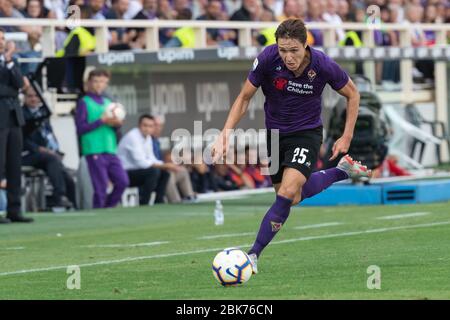 Florenz, Italien. Januar 2020. federico chiesa (fiorentina) während der italienischen Fußballsaison der Serie A des ACF Fiorentina, fußballspiel der italienischen Serie A in Florenz, Italien, Januar 01 2020 Quelle: Independent Photo Agency/Alamy Live News Stockfoto