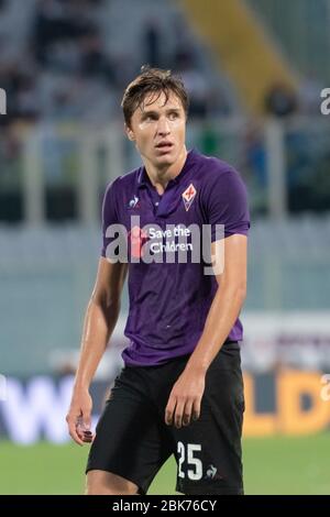 Florenz, Italien. Januar 2020. federico chiesa (fiorentina) während der italienischen Fußballsaison der Serie A des ACF Fiorentina, fußballspiel der italienischen Serie A in Florenz, Italien, Januar 01 2020 Quelle: Independent Photo Agency/Alamy Live News Stockfoto