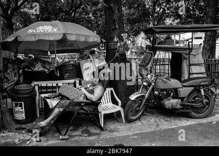 Leben in Friedhöfen, Manila, Philippinen Stockfoto