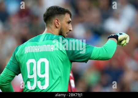 gianluigi donnarumma (mailand) während der italienischen Fußballserie A Saison 2019/20 - Credit: gabriele menis während der italienischen Fußballserie A Saison 2019/20, , udi Stockfoto