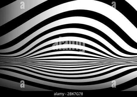 Psychedelischer Hintergrund schwarz und weiß Stockfoto
