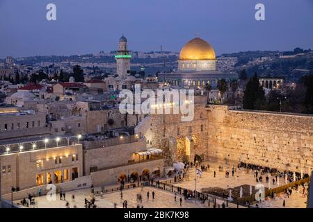 Westliche Mauer in der Altstadt von Jerusalem, Israel Stockfoto
