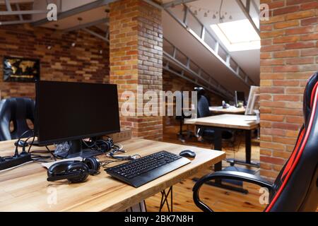 Interieur des modernen Design Corporate Büro Breakout Bereich in der Stadt Stockfoto