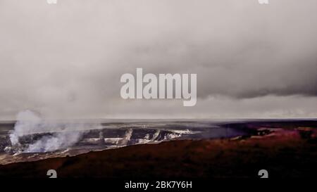 Hawaii, Big Island, Vulkan Nationalpark, Kilauea Krater Stockfoto