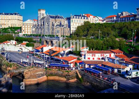 Port de Pecheurs, Biarritz, Frankreich Stockfoto