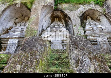 Gunung Kawi Tempel und Grabkomplex, Tampaksiring nordöstlich von Ubud in Bali, Indonesien Stockfoto