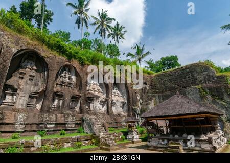 Gunung Kawi Tempel und Grabkomplex, Tampaksiring nordöstlich von Ubud in Bali, Indonesien Stockfoto