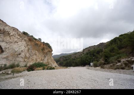 Verlorener Ort in der Nähe des Flusses Chillar in Nerja, Andalusien Stockfoto