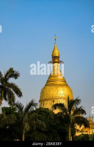 Die Shwedagon Pagode in Yangoon Stockfoto