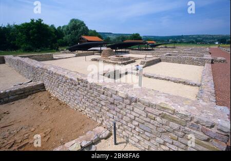 Frankreich, Mosel (57), Bliesbruck, Europäischer Archäologischer Park von Bliesbruck-Reinheim, Überreste alter gallo-römischer Bäder Stockfoto