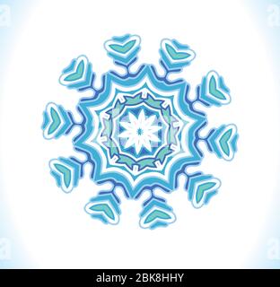 Set von blauen Schneeflocken. Schneeflocke Set für Winter Design. Stock Vektor