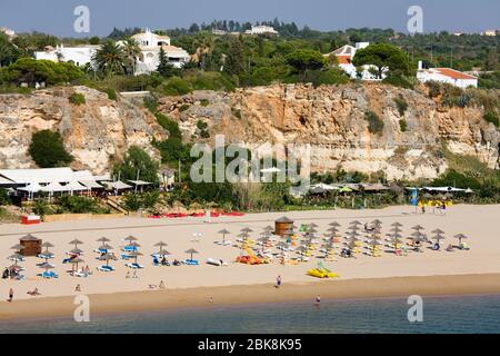 Praia Grande Beach, Ferragudo Village, Portimao City, Algarve, Portugal, Europa Stockfoto