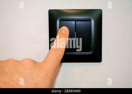 Schalten Sie die Beleuchtung ein Stockfoto