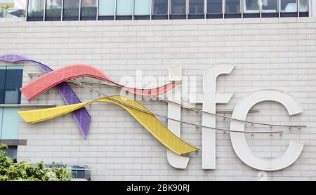 IFC Mall in Hongkong Island. Stockfoto